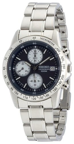 Seiko watch snd365 dark - watch, blue