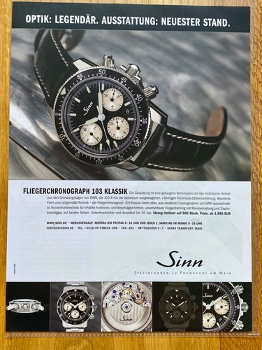 Sinn 103 classico - sinn, cronografo